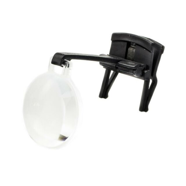 Eschenbach LaboCLIP - лупа монокулярная с креплением на клипсе, диаметр линзы 40 мм, увеличение 4.0х, рабочее расстояние 55 мм | Eschenbach Optik (Германия)