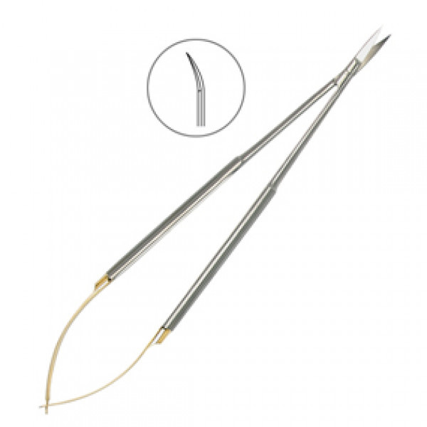 Ножницы хирургические изогнутые Micro Schere TC, 170 мм., HLW Dental Instruments (Германия)