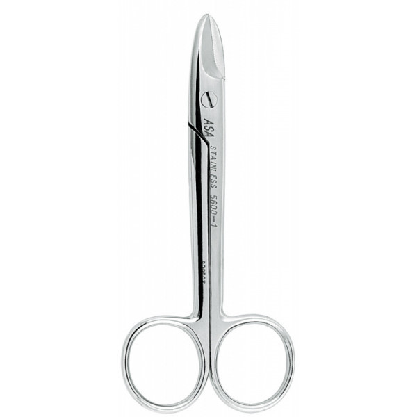 Ножницы коронковые прямые, зубчики на одном лезвии, 10,5 см., Asa Dental (Италия)