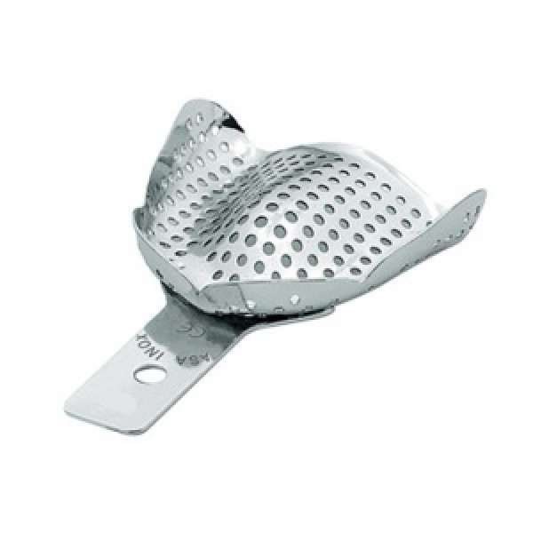 Ложка слепочная верхняя средняя (M) с перфорацией без бортиков для беззубых челюстей, Asa Dental (Италия)