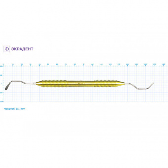03-08 - гладилка каплевидная двустороняя большая 2,8/2,8, Экрадент (Россия)