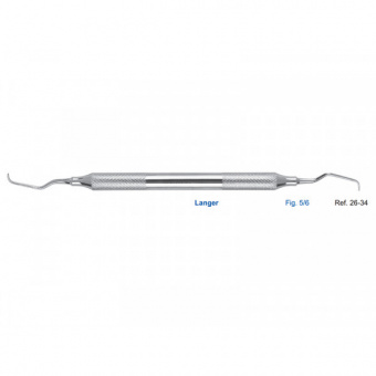 Кюрета Langer, форма 5/6, диаметр ручки 8 мм, HLW Dental Instruments (Германия)