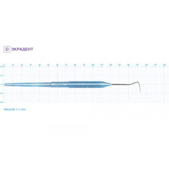 01-05 - зонд терапевтический изогнутый большой, Экрадент (Россия)