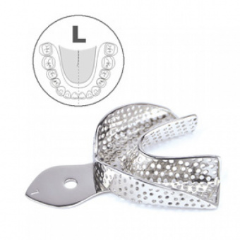 Ложка слепочная нижняя, L с перфорацией, HLW Dental Instruments (Германия)
